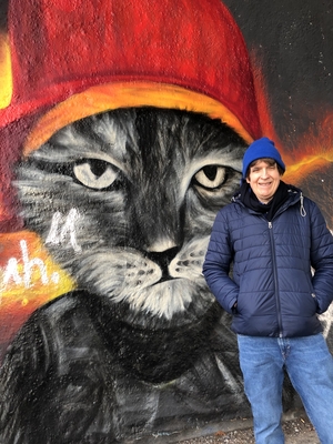 Großes Katzengraffiti